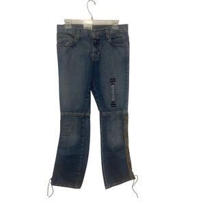 Ralph Lauren Womens Lace Up Signature Boot Cut Jeans Size 6